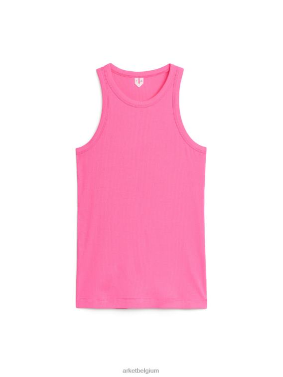 ARKET kleding 0DXJP342 felroze rib racer tanktop vrouwen