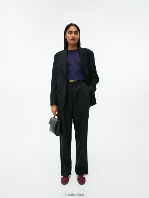 ARKET kleding 0DXJP346 donkerblauw merinotopje met lange mouwen vrouwen