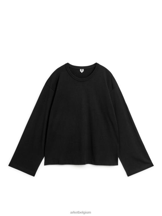 ARKET kleding 0DXJP353 zwart oversized t-shirt vrouwen