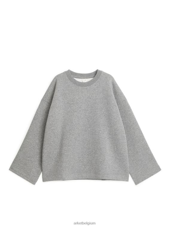 ARKET kleding 0DXJP357 grijs gemêleerd oversized sweatshirt vrouwen