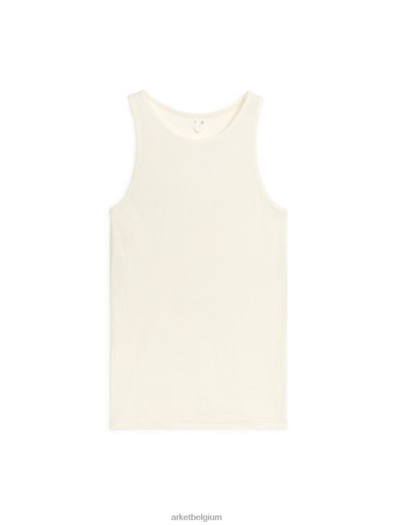 ARKET kleding 0DXJP358 gebroken wit zijden tanktop vrouwen