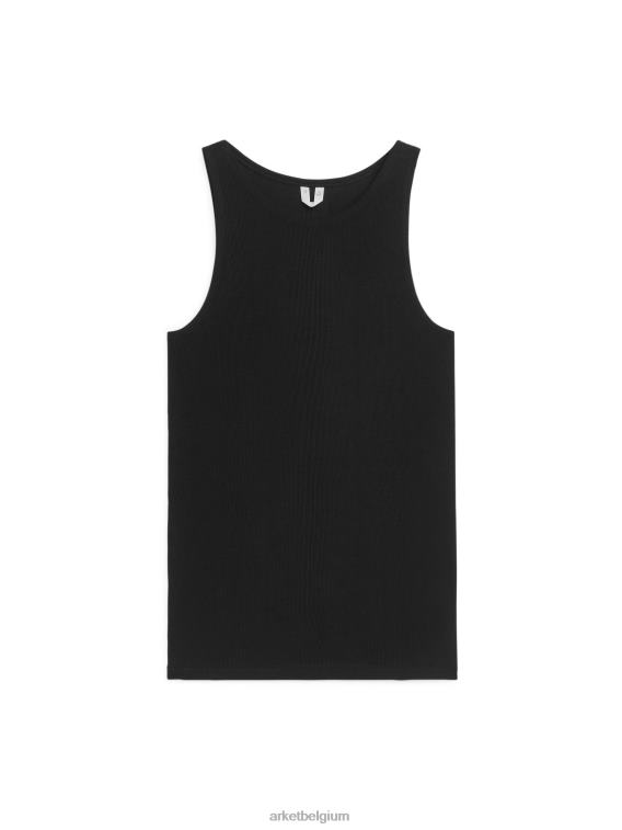 ARKET kleding 0DXJP359 zwart zijden tanktop vrouwen
