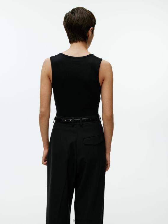 ARKET kleding 0DXJP364 zwart geribde tanktop vrouwen