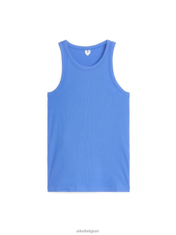 ARKET kleding 0DXJP373 blauw rib racer tanktop vrouwen