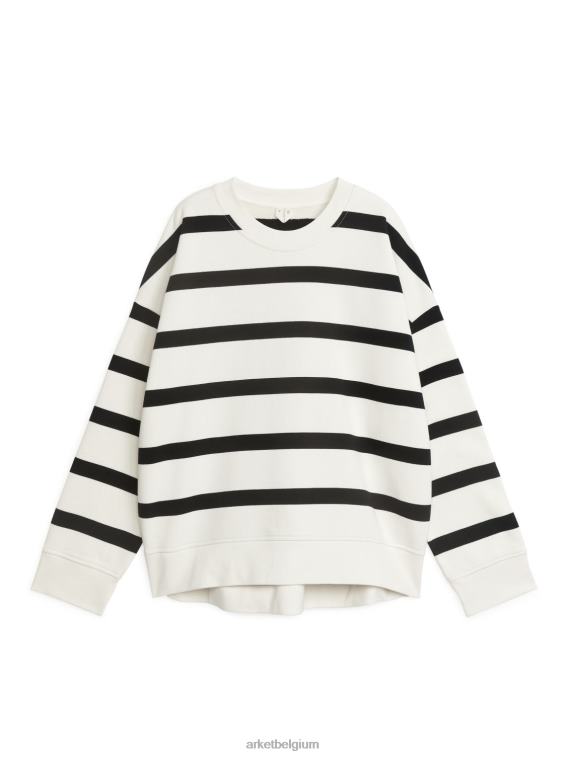 ARKET kleding 0DXJP376 gebroken wit/zwart oversized sweatshirt vrouwen