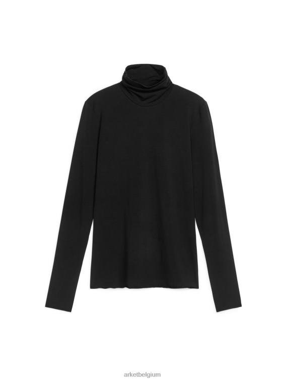 ARKET kleding 0DXJP378 zwart coltrui van lyocellmix vrouwen