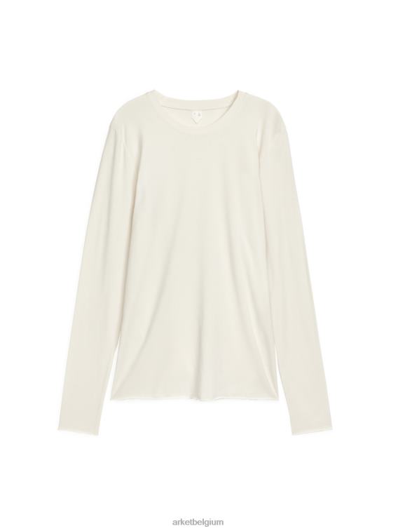ARKET kleding 0DXJP380 gebroken wit lyocellmix met lange mouwen vrouwen