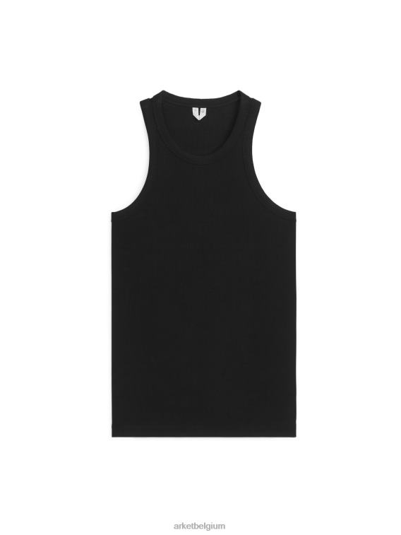 ARKET kleding 0DXJP382 zwart rib racer tanktop vrouwen