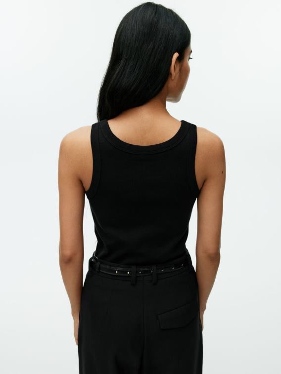 ARKET kleding 0DXJP384 zwart geribde tanktop vrouwen