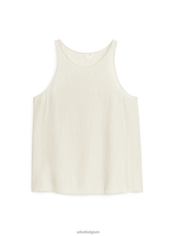 ARKET kleding 0DXJP40 gebroken wit geweven tanktop vrouwen