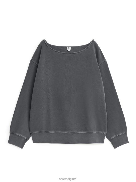 ARKET kleding 0DXJP500 donker grijs ontspannen sweatshirt vrouwen
