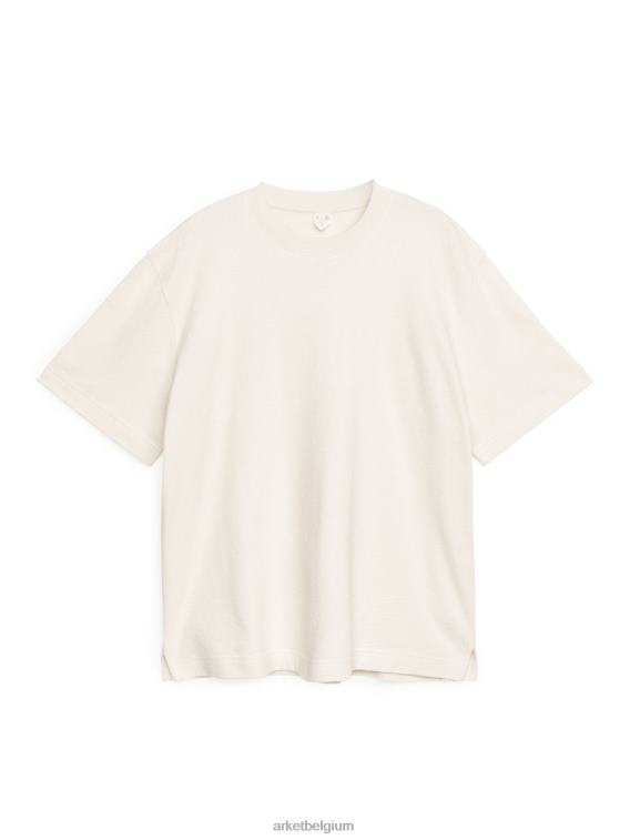 ARKET kleding 0DXJP986 gebroken wit bouclé jersey t-shirt vrouwen