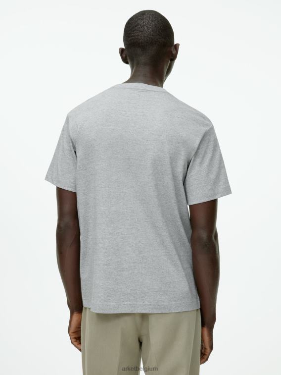 ARKET kleding 0DXJP997 lichtgrijs gemêleerd zwaargewicht t-shirt vrouwen