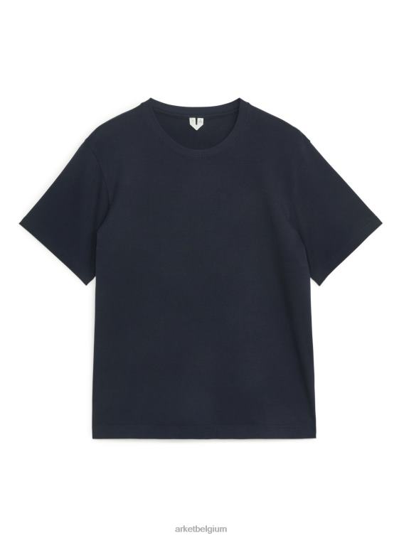 ARKET kleding 0DXJP999 donkerblauw zwaargewicht t-shirt vrouwen