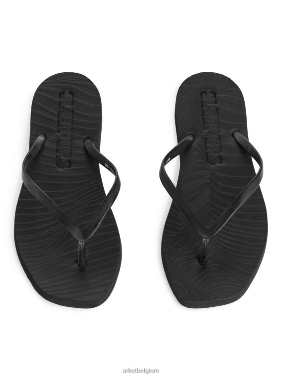 ARKET schoenen 0DXJP709 zwart slapers taps toelopende slippers vrouwen