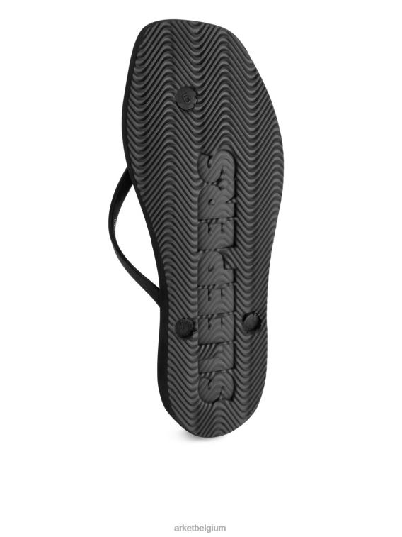 ARKET schoenen 0DXJP709 zwart slapers taps toelopende slippers vrouwen