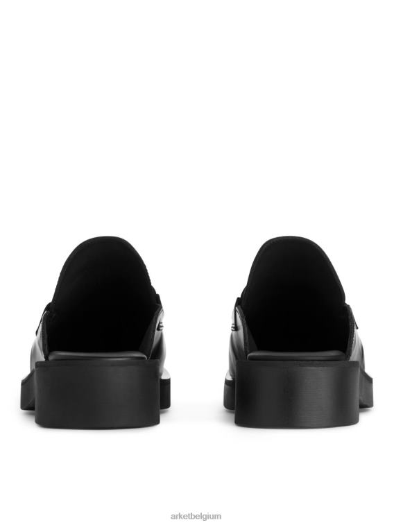 ARKET schoenen 0DXJP685 zwart Leren instappers vrouwen