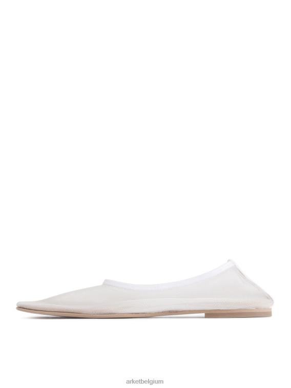 ARKET schoenen 0DXJP713 gebroken wit ballerina's van mesh vrouwen