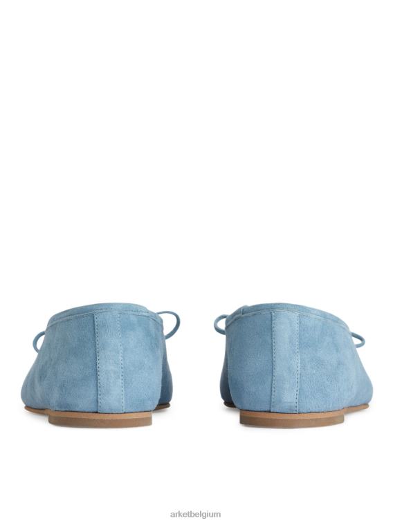 ARKET schoenen 0DXJP716 lichtblauw suède ballerina vrouwen