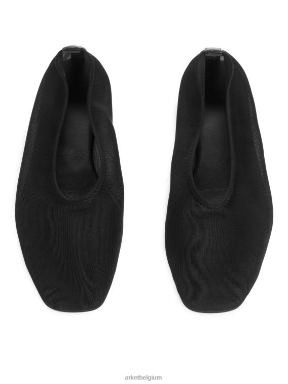 ARKET schoenen 0DXJP717 zwart ballerina's van mesh vrouwen