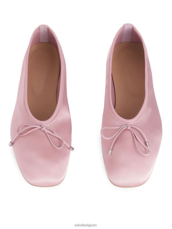ARKET schoenen 0DXJP718 roze satijnen ballerina's vrouwen