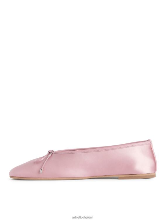 ARKET schoenen 0DXJP718 roze satijnen ballerina's vrouwen