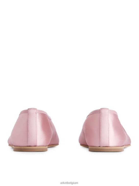 ARKET schoenen 0DXJP718 roze satijnen ballerina's vrouwen