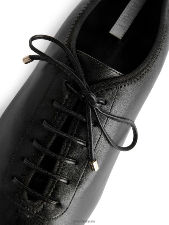 ARKET schoenen 0DXJP720 zwart Derby-flats met veters vrouwen
