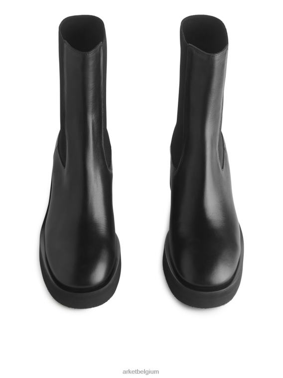 ARKET schoenen 0DXJP737 zwart Chelseaboots met hak vrouwen