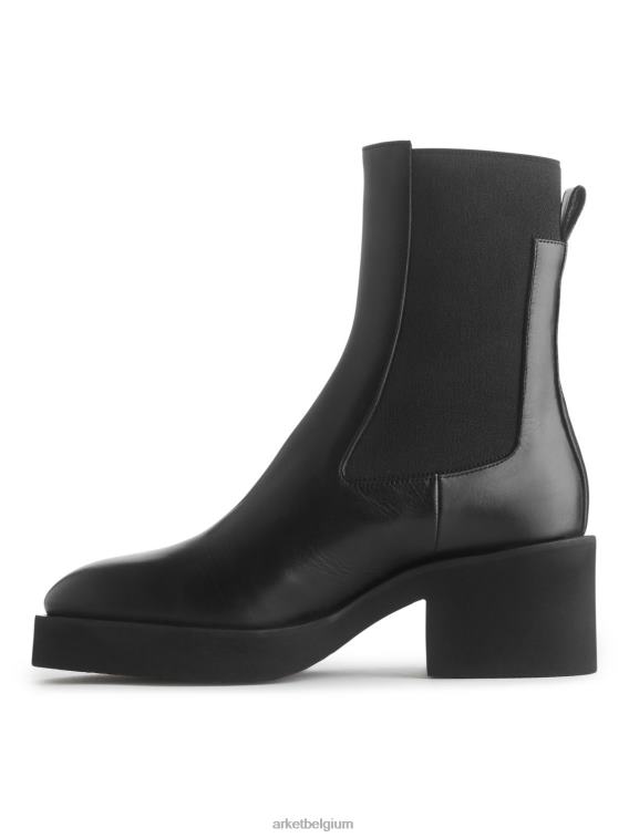 ARKET schoenen 0DXJP737 zwart Chelseaboots met hak vrouwen