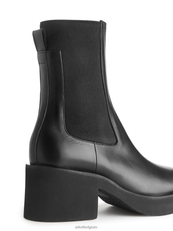 ARKET schoenen 0DXJP737 zwart Chelseaboots met hak vrouwen