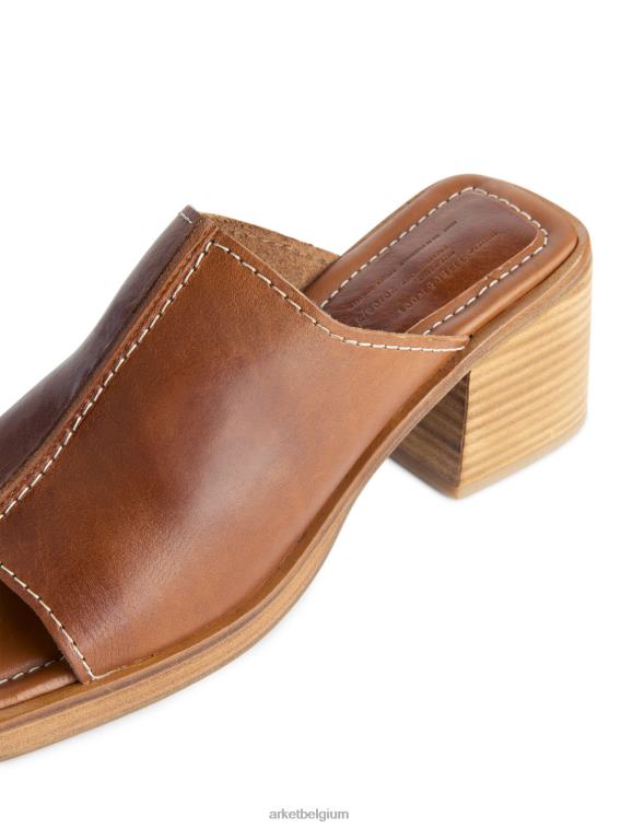 ARKET schoenen 0DXJP690 cognac dikke leren muiltjes vrouwen