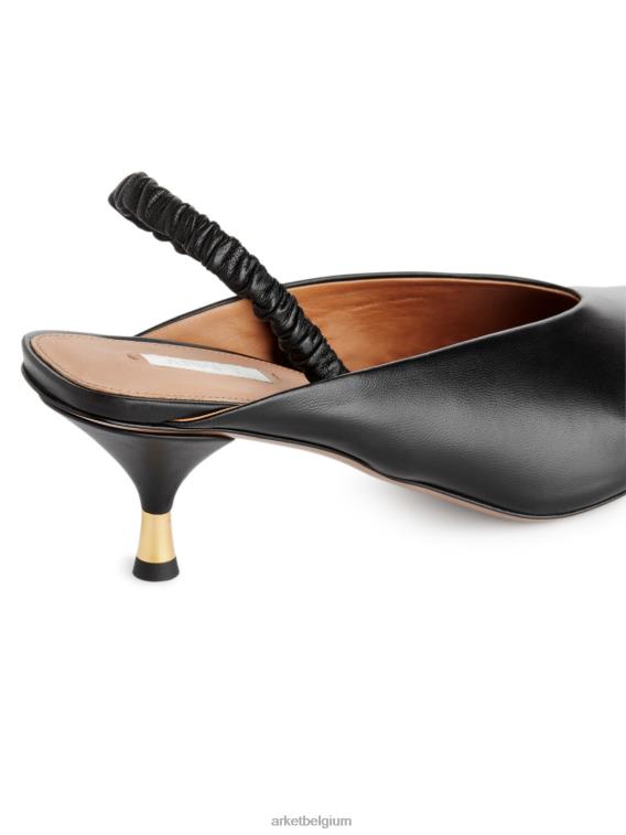 ARKET schoenen 0DXJP698 zwart leren slingback-pumps vrouwen