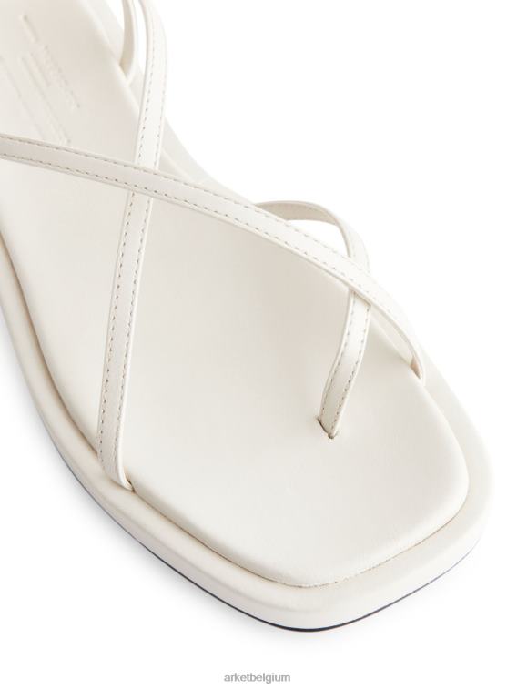 ARKET schoenen 0DXJP632 wit Sandalen met leren bandjes vrouwen