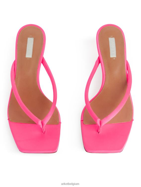 ARKET schoenen 0DXJP703 roze Instapsandalen van satijn vrouwen