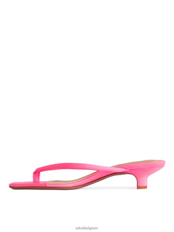 ARKET schoenen 0DXJP703 roze Instapsandalen van satijn vrouwen