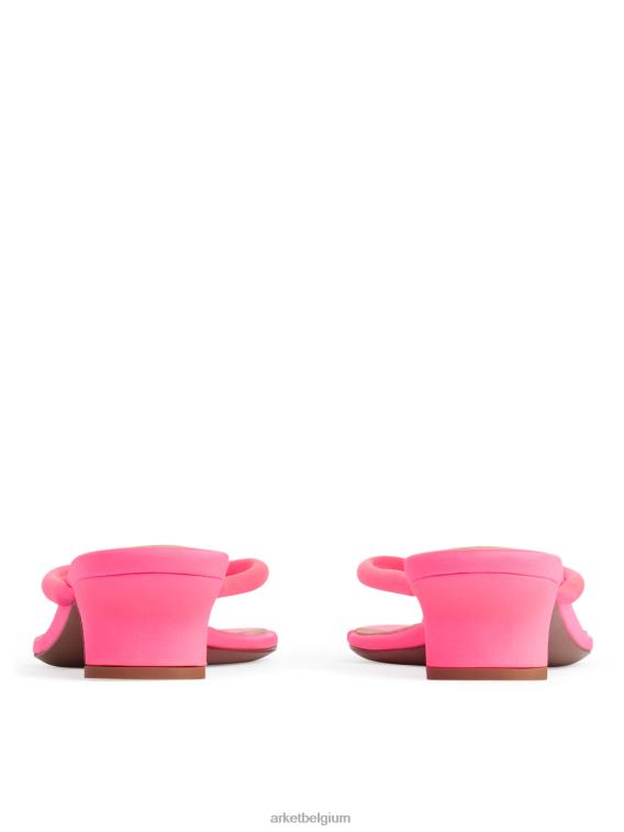 ARKET schoenen 0DXJP703 roze Instapsandalen van satijn vrouwen