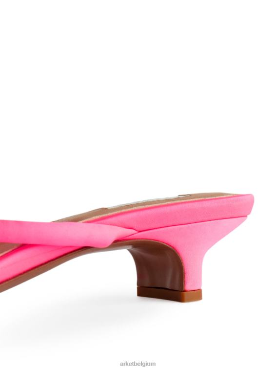 ARKET schoenen 0DXJP703 roze Instapsandalen van satijn vrouwen