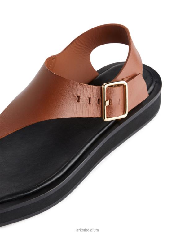ARKET schoenen 0DXJP704 bruin dikke leren sandalen vrouwen
