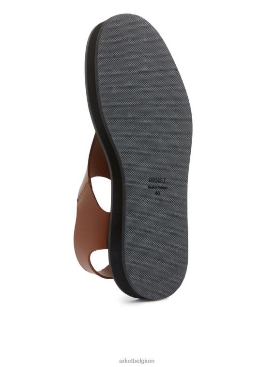 ARKET schoenen 0DXJP704 bruin dikke leren sandalen vrouwen