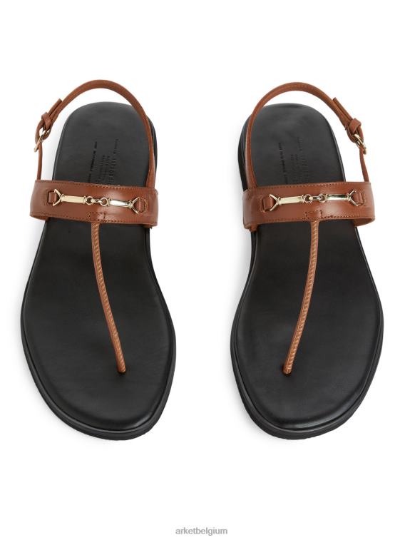 ARKET schoenen 0DXJP706 bruin Leren leren sandalen vrouwen