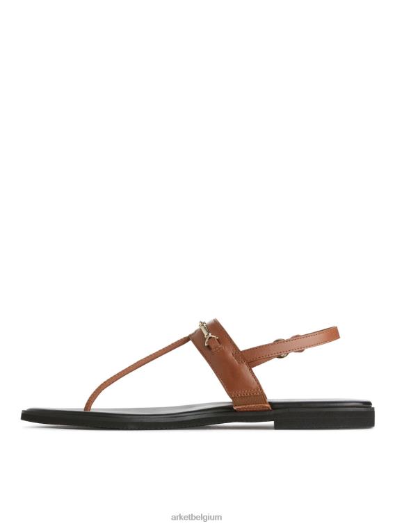ARKET schoenen 0DXJP706 bruin Leren leren sandalen vrouwen