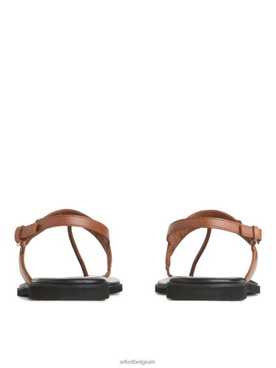 ARKET schoenen 0DXJP706 bruin Leren leren sandalen vrouwen